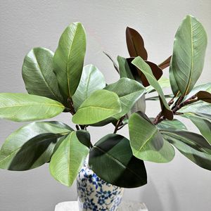 Feuilles de Magnolia Artificielles Meng Jie 30cm-100cm Vertes, Branche Unique à 10 Feuilles, Arrangement Décoratif pour Plantes - Product Image 2