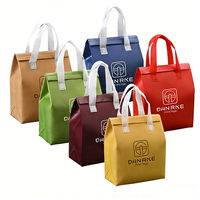 Sac isotherme personnalisé biodégradable en aluminium non tissé avec fermeture auto-adhésive et boucle pour café/vin/jus