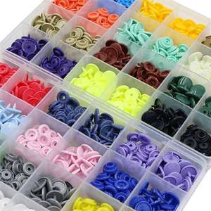 Botones de Presión de Resina Plástica Redondos Personalizados de Alta Calidad, en Caja de Colores T5 T8, para Ropa de Bebé, 4 Piezas - Product Image 2