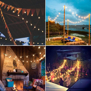 Hot bán 3 Wát năng lượng mặt trời G40 chuỗi ánh sáng 25ft ngoài trời không thấm nước <span class=keywords><strong>LED</strong></span> trang trí đèn sân vườn với 25 + 2 bóng đèn cho giáng sinh trang trí nội thất - Product Image 6