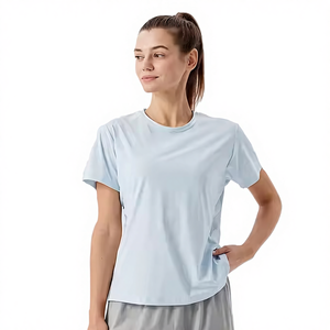 Camiseta Deportiva de Verano MSF para Mujer, Fitness, Deporte, Logotipo Frontal en Blanco, Ligera, Transpirable, Malla, Nylon, Spandex - Product Image 4