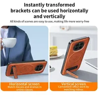Étui en cuir de luxe avec béquille pour Honor 400 Lite 200 X60 Pro X9C X9A X9B X9D X5C X8B, support magnétique pour Magic 7 Pro 6 Lite