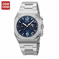 Jam Tangan Quartz Pria VVS Fashionable Tali Baja Luminescent Tahan Air Multifungsi untuk Bisnis