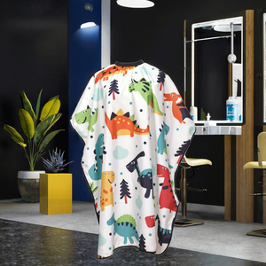 Mantella da Parrucchiere Universale DINSHINE J-06 con Motivo Dinosauro per Bambini, in Poliestere, per Uso Professionale e Domestico - Product Image 3