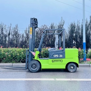 Carrello elevatore elettrico a quattro ruote controbilanciato da 2 tonnellate del produttore con piccolo Ride-On idraulico - Product Image 2
