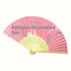 Éventail pliable en bambou rétro personnalisé, imprimé et peint, décoration de mariage, cadeau d'anniversaire - Product Image 2