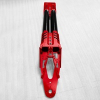 Nouvelle poignée de guidon rouge avec tubes noirs en acier inoxydable usiné CNC