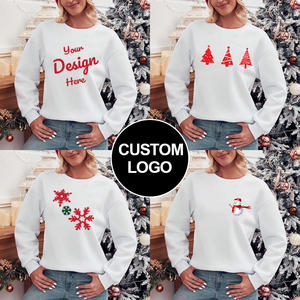 Color puro patrón de letras Simple blanco mujer <span class=keywords><strong>Sudadera</strong></span> con capucha otoño pareja ropa Casual tamaño grande logotipo personalizado Navidad <span class=keywords><strong>Sudadera</strong></span> con capucha - Product Image 3