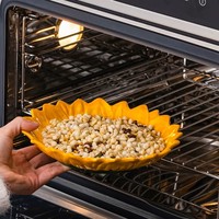 INS Creatief Hoogwaardig Vintage Stijl Zonnebloemvormig Planten Keramiek Wegwerp Biologisch Afbreekbaar Bord voor Thuisgebruik Dessert Fruit