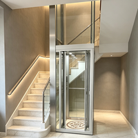 Ascenseur hydraulique résidentiel à commande AC pour 2 à 4 étages, ascenseur extérieur pour passagers avec dispositifs de sécurité