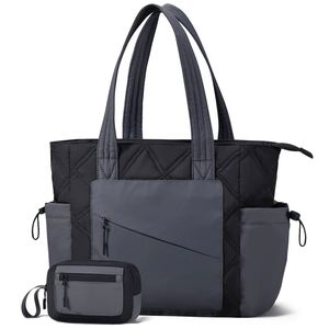 Puffer Tote Bag for Women Quilted <b>Shopping</b> Bag with Zipper <b>Small</b> Tote HandBags for Work Travel - Product Image 1