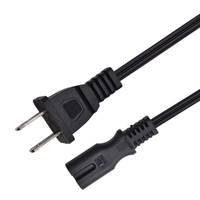 Câble d'alimentation UL SVT 18AWG 2 broches 1-15P vers IEC C7 pour TV et jeux