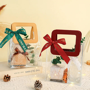 Đám Cưới Trong SuốT Hoa trang sức quà tặng túi tái sử dụng PVC mua sắm Tote <span class=keywords><strong>Bag</strong></span> với logo - Product Image 2