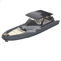 Bateau semi-rigide (RIB) de 10 m pour croisière diurne, avec cabine, coque en fibre de verre à étages, Orca Hypalon, pour navigation en haute mer, type catamaran, tender ou annexe, à vendre