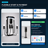 Nouvelle borne de recharge rapide DC Xiaochong pour véhicules électriques, à poser au sol, 4 pistolets, 80/120/160/240 kW, recharge de 4 véhicules simultanément avec écran tactile
