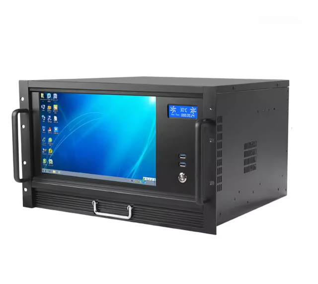 Industrial AI Server GPU Rack Mount Chassis 6U Server Case with LED and Fan ATX Form Factor Stocked Pc Computer
