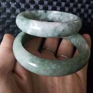 थोक महीन गहने 54-64 मिमी हरे जेड कंगन चीनी शैली की प्राकृतिक पत्थर की महिलाओं और पुरुषों के लिए सबसे अच्छा उपहार - Product Image 5