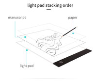 Tableau d'écriture Butterflyed Dessin Tracing Board LED Tracing Pad Transparent pour enfants LED Slim Animation Ultra-mince USB Power A4