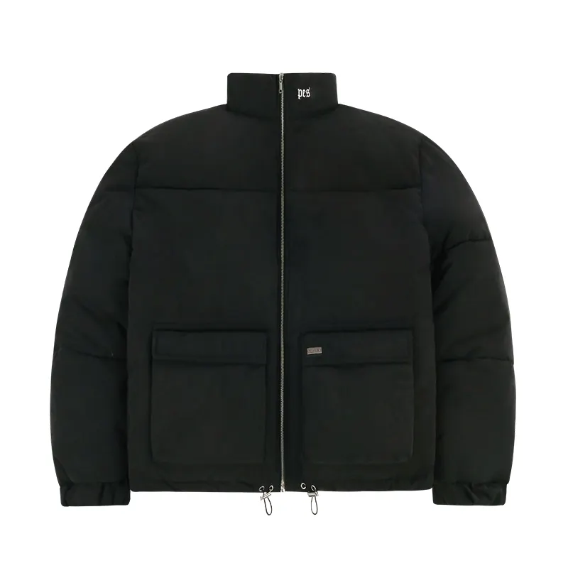 Padded Coat Down Unisex Logo Cotton Designer Oem Oversized Black Winter Bubble Custom Men' S Matte Puffer Jacket Men