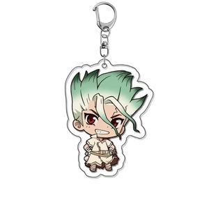 Llavero de Acrílico con Impresión UV de Personajes de Anime, <span class=keywords><strong>Taiju</strong></span> Oki, Yuzuriha, Kohaku, Diseño Irregular, Estilo Moderno y Lindo - Product Image 2