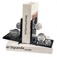 Support de Livre Créatif en Cristal Artificiel pour Bureau, Décoration de Bureau avec Serre-Livres et Support de Style Chinois Moderne