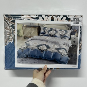 Bộ ga trải giường chất lượng cao 100% cotton Trung Quốc 3 trong 1, kích thước <span class=keywords><strong>Queen</strong></span> - Product Image 2