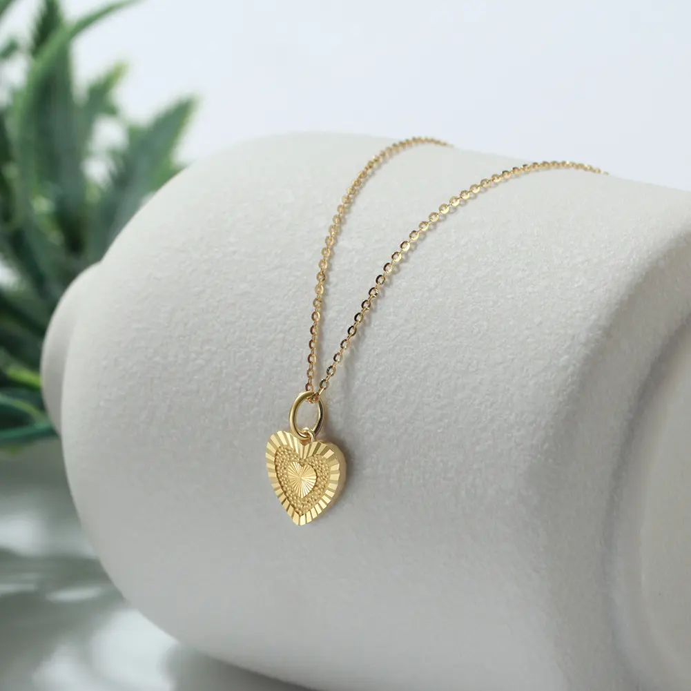 SN305 RINNTIN Heart Gold Initial Necklace 925 Silver Chains Letter Alphabet Pendant Charms Personalized Name Initial Necklace