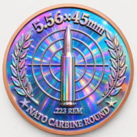 Pièce de collection en cuivre fin 999 de 1 oz, motif munitions, relief 3D, effet UV, pour passionnés d'armes à feu, médaille commémorative artistique