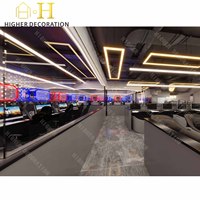 Conception d'espaces intérieurs commerciaux, mobilier sur mesure pour bar d'e-sport, club de jeux, mobilier de stand de jeu personnalisé