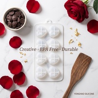 Diamant-Herzform 8-Loch Silikon-Kuchenform Flexibel BPA-frei Lebensmittelecht für Valentinstag Schokolade Bonbons Gelee Seifenherstellung DIY