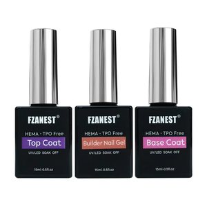 Kit de construction d'ongles en gel de base sans TPO FZANEST pour les professionnels, ensemble complet, ensemble d'ongles à presser, ensemble d'ongles prothétiques bon marché, design 3D - Product Image 1