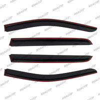 Color ahumado lluvia puerta visera ventana visera deflectores protector de lluvia para 2023 2024 NEXT GEN FORD RANGER accesorios camión de doble cabina