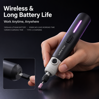 Kit d'outils rotatifs sans fil sans balais 22000 tr/min 8 vitesses, stylo de gravure, vente en gros, ensemble de 65 pièces, 1500 mAh USB Type-C pour le bricolage et l'artisanat