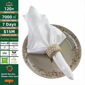 Servilletas Reutilizables Impermeables Blancas de 20x20 Pulgadas para Restaurante, Pedido al por Mayor B2B, Mezcla de Polialgodón, Etiqueta Personalizada para Decoración de Eventos - Product Image 3