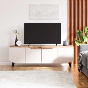 Meuble TV turc de luxe crème foncé Sonomo mobilier moderne en bois pour divertissement à domicile vendeur chaud pour chambre salon - Product Image 4