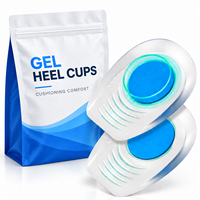 Coussinets de talon en gel, inserts pour soulager la douleur au talon, pour fasciite plantaire, absorbant les chocs, lavables, réutilisables, soutien pour hommes et femmes