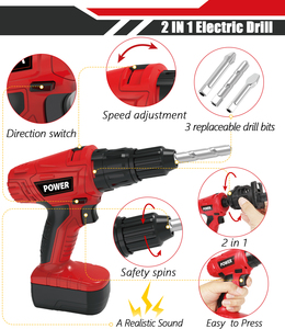 Bộ Dụng Cụ Giáo Dục Mầm Non STEM Cho Trẻ Mới Biết Đi Với Hộp Dụng Cụ Khoan Đồ Chơi Điện, Giả Vờ Chơi Công Cụ Đồ Chơi Xây Dựng Cho Trẻ Em Quà Tặng - Product Image 3