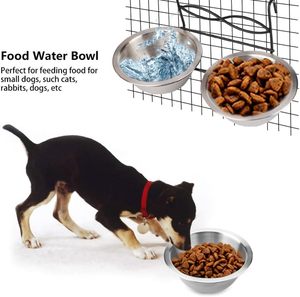 Durable Stainless Steel Hanging Pet Feeding Bowl for Food and Water Suitable for Kennels Crates <b>Cages</b> and Animal Enclosures - Product Image 4