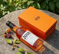 Conception personnalisée Bouteille de vin ronde Gin Vodka Brandy Bouteille vide de fruits Bouteille de vin en verre