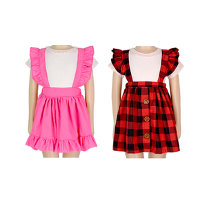 Vestido de Tirantes para Bebé Niña, Diseño Personalizado, Color Rojo, Estampado Digital, Sin Mangas, Espalda Descubierta - Product Image 1