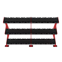 Support de Rangement pour Haltères à 3 Niveaux (15 Paires) – Meilleure Vente, Équipement Commercial de Musculation pour Salle de Sport