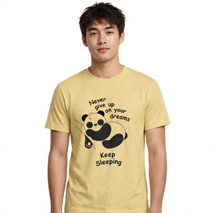 T-shirt à manches courtes en coton imprimé de dessins animés pour hommes, confortable, à la mode, coupe régulière, col rond, tricoté, saison estivale - Product Image 2