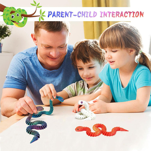 Serpent imprimé en 3D flexible, jouet anti-stress en forme d'animal, cadeaux de Noël, décorations d'Halloween, intérieur/extérieur - Product Image 4