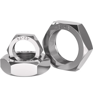 316L Stainless Steel Hex Nuts M8 M10 M12 M16 M20 Fine Thread Class 10 Locking Type - Product Image 1