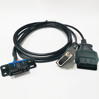 Adaptador de Interfaz OBD II J1962 Personalizado al por Mayor, Hembra a Macho a D-sub DB15 Macho, Divisor de 3 Vías, Cable en Y para Diagnóstico de Automóviles
