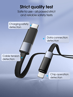 LDNIO LC241i OEM USB-C Shielded 30W Fast Charger Type-C 1M Kabel Pengisi Daya Data Otomatis Mati 8 Pin untuk Ponsel