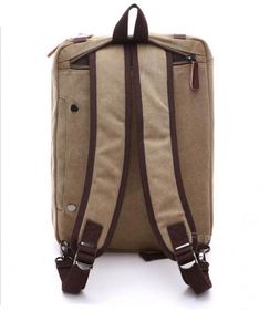 Free sample Canvas Messenger <b>Backpack</b> <b>Convertible</b> Bag Laptop Messenger Bags Shoulder <b>Backpack</b> Handbag Multipurpose Business - Product Image 4