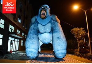 Quảng Cáo Khổng Lồ Tùy Chỉnh 6M Bơm Hơi Big Gorilla <span class=keywords><strong>King</strong></span> <span class=keywords><strong>Kong</strong></span> Với Đèn LED Để Trang Trí - Product Image 5