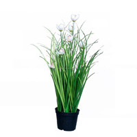 Plante artificielle en pot de 40 cm, petit bonsaï, faux jonc, herbe d'oignon, magnolia Yulan blanc, pour décoration de mariage, Noël, maison, bureau, hôtel