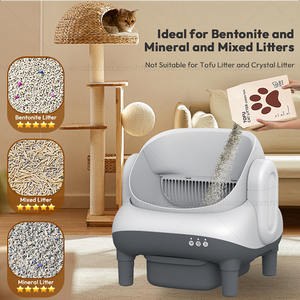 Automatische kattenbak met open bovenkant, zelfreinigend, geurisolatie, app-besturing en veiligheidsbescherming - Product Image 3